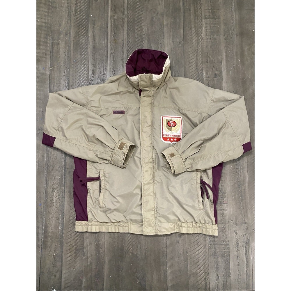 Vintage 49ers Coaches Club Columbia Colab Jacket Niners San Francisco Vtg SF L